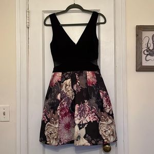 Formal floral cutout dress